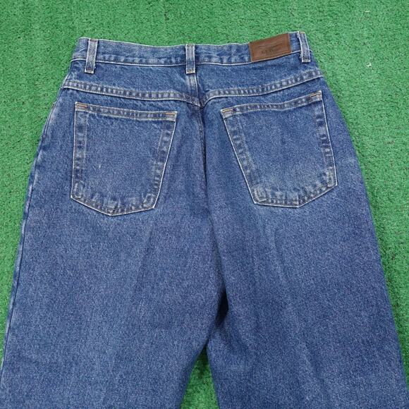 VINTAGE L.L.Bean Jeans Womens 6 Petite Blue Double L Relaxed Fit Flannel Lined - Picture 9 of 12
